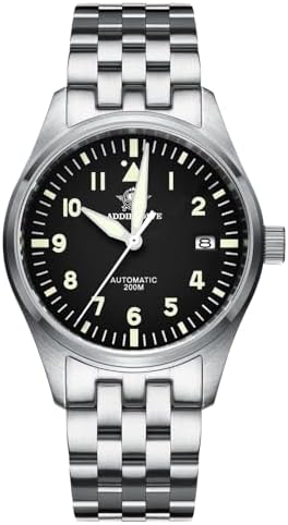 ADDIESDIVE Automatic Watches for Men Stainless Steel NH35A Movement Diver 200 M Luminescent Dial