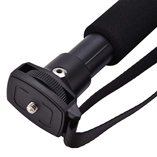 Monopod de aleación de aluminio Cryfokt con estabilizador retráctil para DSLR