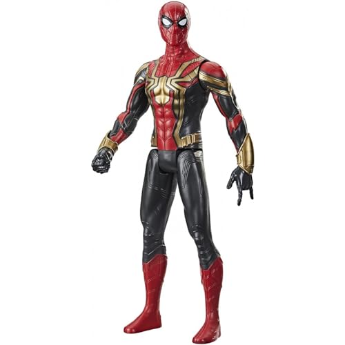 Figura de acción de Spider-Man con Traje de integración de Iron Spider de 30 cm de Marvel Titan Hero Series, Inspirado en la película, para niños a Partir de 4 años