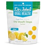 Dr. John’s Oral Health Sugar Free Candy, Healthy Dry Mouth Drops with Zero Sugar, Low Calorie Snacks, Keto Friendly Hard Candy Sweets, Lemon, 24 Count, 3.85 OZ