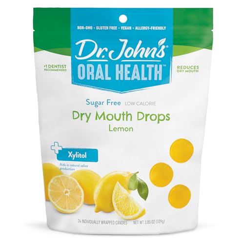 Dr. John’s Oral Health Sugar Free Candy, Healthy Dry Mouth Drops with Zero Sugar, Low Calorie...