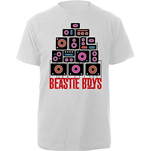 Beastie Boys t shirt blanc taille XL idéal pour un concert de rock ou une sortie urbaine