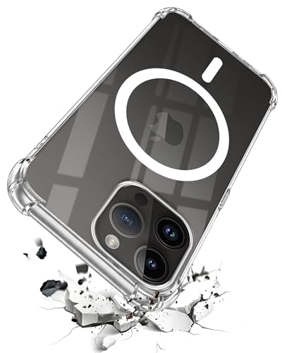 Image of Jkobi Shockproof Crystal-Clear Back Cover for Apple iPhone 14 Pro (Magsafe Wireless Support | Drop & Camera Protection | Hard Polycarbonate)
