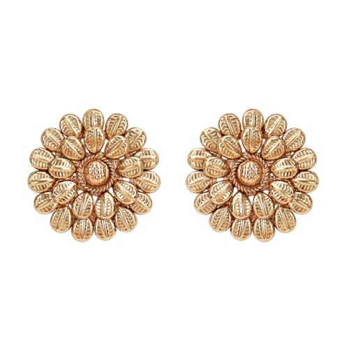 Fashion Frill Necklace for Women | Golden Necklace Set | Flower Necklace |Lay...