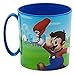 Kubek z tworzywa sztucznego 350 ml do kuchenki mikrofalowej z uchwytem dla dzieci śniadanie BPA-free (Super Mario)