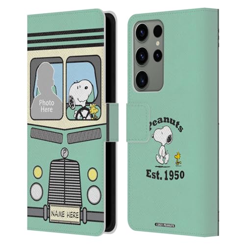Étui portefeuille en cuir Samsung S23 Ultra personnalisé Peanuts avec support antichoc