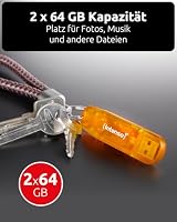 Intenso Rainbow Line 2x 64GB USB-Stick, USB 2.0 Doppelpack in Orange – Ansicht 2