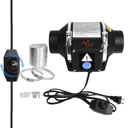 POLISI3D Powerful 3 Inch Duct Fan Ventilation AC Vent Blower