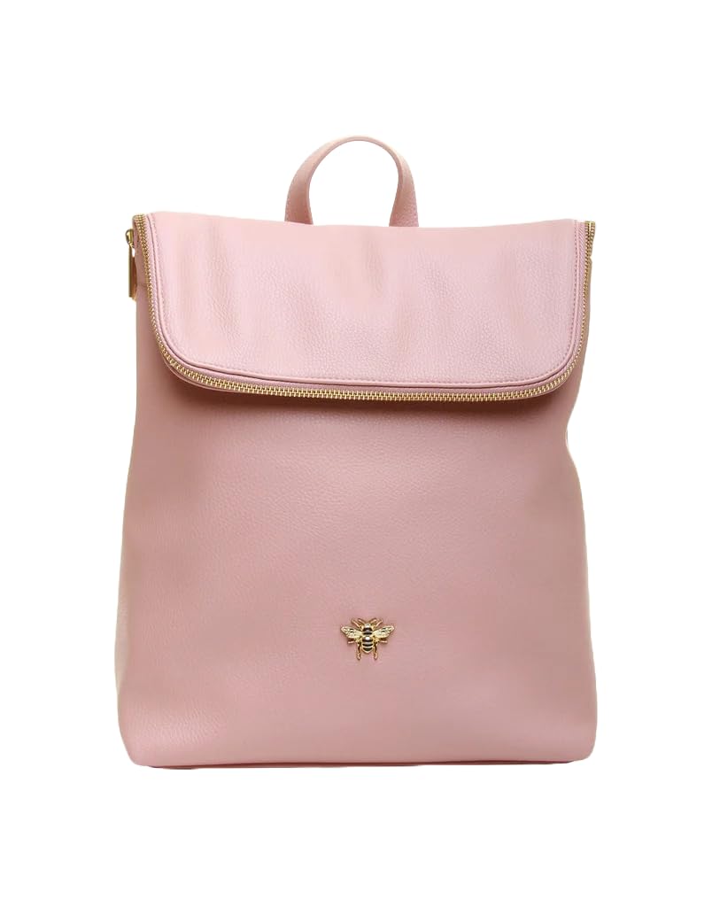 Alice Wheeler Women's Pink Backpack With Gold Bee Embelishment By (Pink)