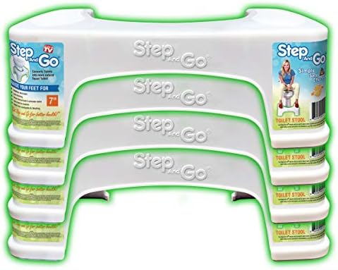 Step and Go 7" New - (Pack of 4) Proper Toilet Posture for Healthier Results!