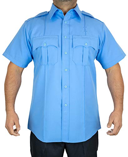 First Class Short-Sleeve Uniform Shirt M Light Blue