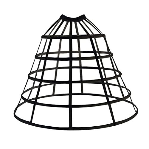 Cage Hoop Skirt Petticoat Dress Pannier 5 Hoops Bustle Cage Crinoline