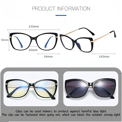 ICARA New Anti-Blue Light & Polarized Sunglasses Set - Magnetic Clip Multifunctional Eyewear for Women4