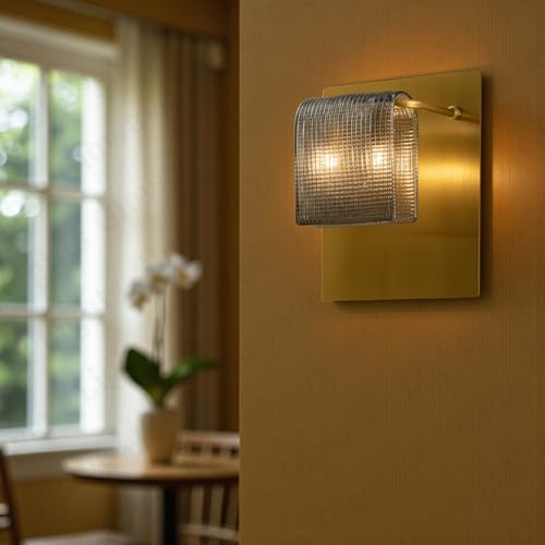Image of Glowave Golden Body Smoky Acrylic Light Wall Lamp Lighting Sconce for Living Room Bedroom Bedside - Warm White (B9867 /1 S)
