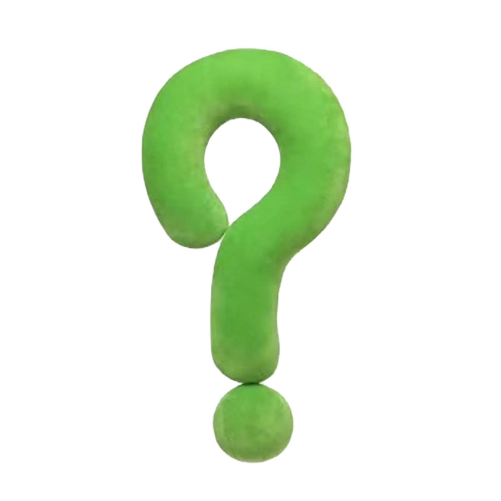 Elnwnnkc Fluorescent Green Qu Question Shape Throw Pillows Cotton Cushions Plushes Toy Decoration Birthday Sofa Or Chair Decorative Cushions
