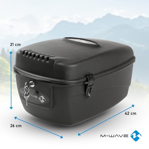 M-Wave Caso Per Bicicletta Topcase Amsterdam Box, Nero, 42 X 26 X 21 Cm - 2