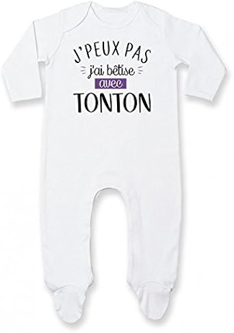 Inconnu Pyjama Bebe J Peux Pas J Ai Betise Avec Tonton Version Fille Amazon Fr Vetements
