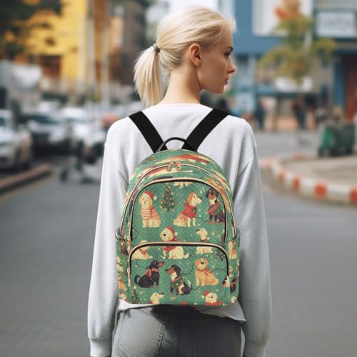 Bookbag vert compact style dessin animé : mini sac polyvalent