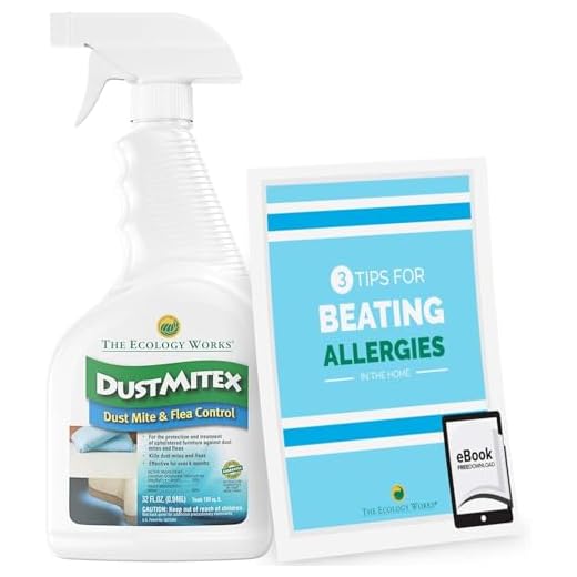 DustmiteX Dust Mite Spray - Dust Mites Remover + Flea Killer for Allergy & Asthma Relief - Dust Spray for Allergies & Cleaning in Home, Bed, Pet Bedding, & Furniture, Anti Allergen Dust Mites Killer