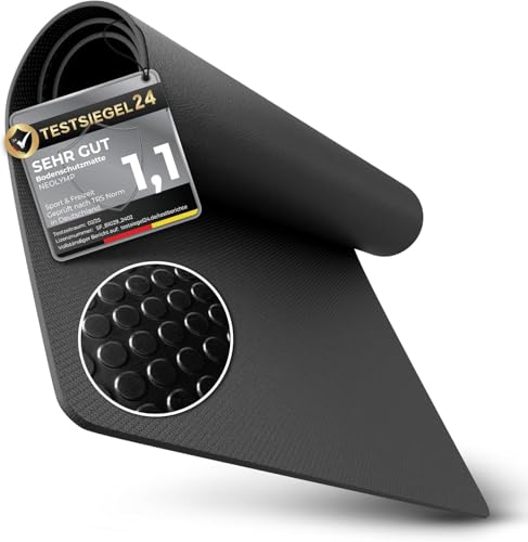 NEOLYMP Bodenschutzmatte Fitnessgerät (120 x 60 cm) - Laufband Matte 8mm...