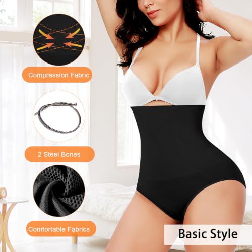 Image of Werena Tummy Control Shapewear Panties for Women High Waisted Body Shaper Slimming Shapewear Underwear Girdle Panty