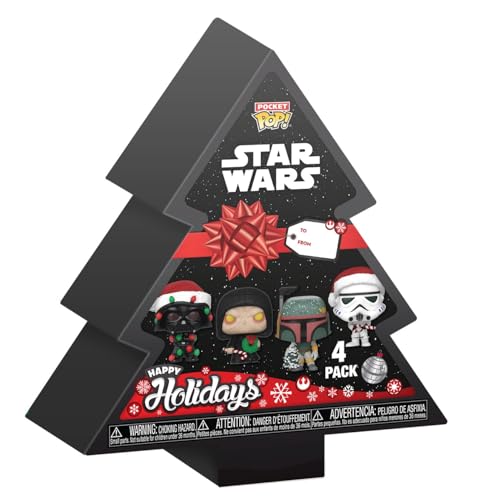 Funko Pocket Pop! Star Wars - Darth Vader - Tree Holiday Box - Keychain - Neuartiger Schlüsselanhänger - Vinyl-Minifigur Zum Sammeln - Strumpffüller - Geschenkidee - Offizielle Handelswaren
