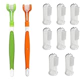 【Paquete incluido】 Tiene 2 cepillos para perros de triple cabeza. Cepillo de 8 dedos lo suficientemente suave para usar en cachorros gatitos. El diente de mascota reutilizable puede ahorrarle tiempo y energía mejor. Pero se recomienda que lo cambie cada 3 meses.