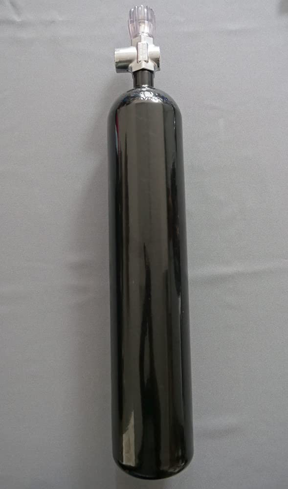 Borraccia subacquea da 3 litri, 300 bar, completa di valvola, colore nero