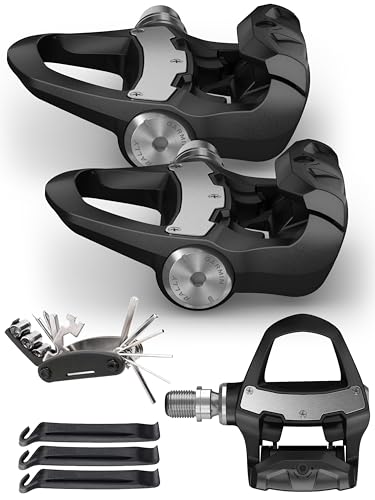Garmin Rally RK200 Dual-Sensing Power Meter Bike Pedals Bundle with Compact Bike Tool for Repair - Look KEO Cleats - Power, Cadence & Left/Right Balance - 010-02388-00