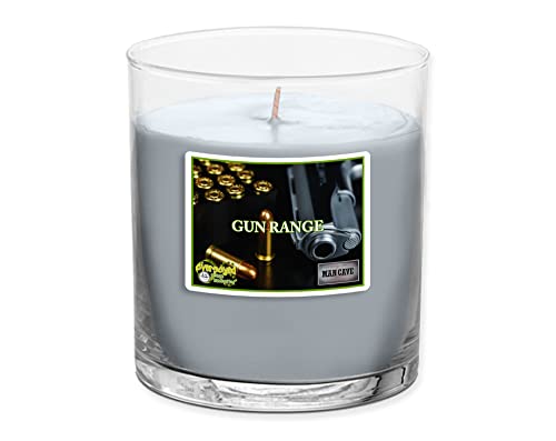 Gun Range Man Cave Hand Poured Soy Tumbler Candle -