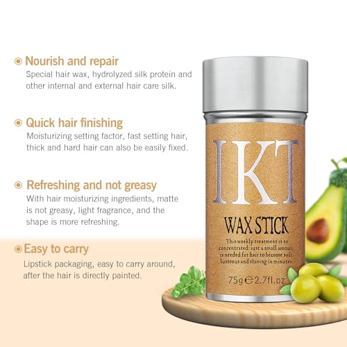 hair wax stick wax stick for hair slick stick for hair non-greasy styling hair pomade stick strong hold makes hair look neat and tidy27 ounce