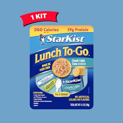 Image of StarKist Lunch To-Go Chunk Light Mix Your Own Tuna Salad (Pouch), 4.1 Ounce Kit (Pack of 4)