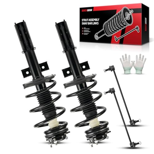 Torchbeam Front Struts Assembly Shock & Sway Bars End Links Compatible with Saturn Outlook 2007-2010 Struts and Shocks Absorber Complete Assembly 172518,182518