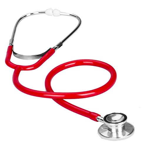 Stéthoscope Rappaport double pavillon en noir et rouge pour diagnostic