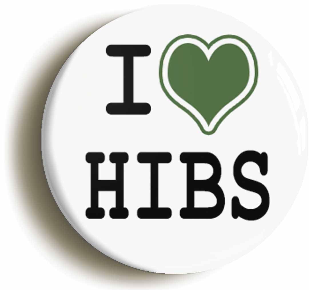 I Heart Love Hibs Fridge Magnet (Circular 2inch / 50mm Diameter)