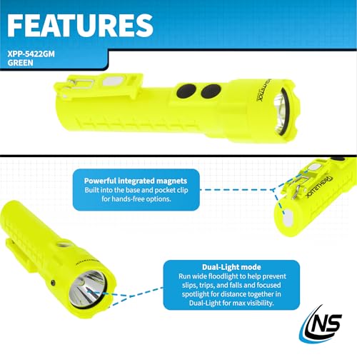 Image of Nightstick XPP-5422GM Intrinsically Safe Dual-Light Flashlight w /Magnets-3 AA (not Included) -Green-UL913, Multicolor