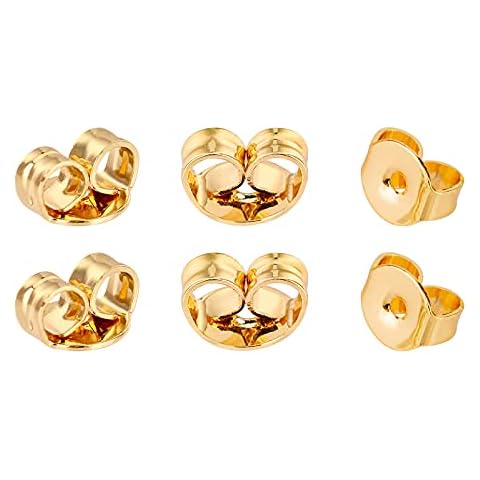 AIEX 6pcs Gold Earring Backs Set Cover