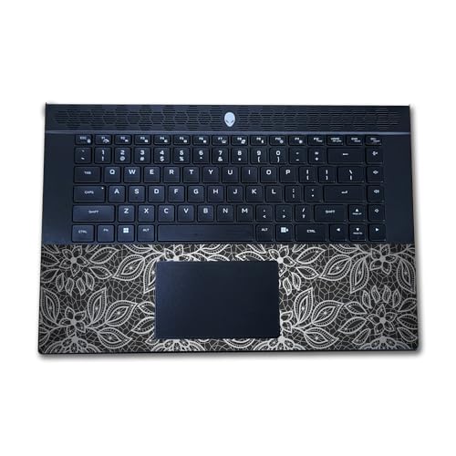 Image of Laptop Skin Compatible with Alienware M16 R2 (2024) - Floral Lace - Premium 3M Vinyl Protective Wrap Decal Cover - Easy to Apply | Crafted in The USA by MightySkins