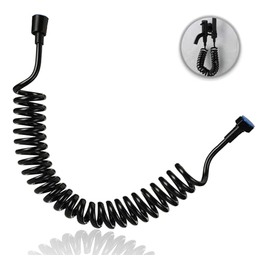 5 Mètre Flexible de Douche, Télescopique Flexible WC Douchette Lavabo Tuyau de Douche à Ressort Tuyau En Spirale pour Douchettes à Main Bidet Lavabo...