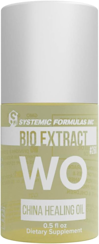 Systemic Formulas WO – China Healing Oil - Supports circulation and active epidermal processes, 0.5 FL OZ, Bio Extract #260. Body's repair process.