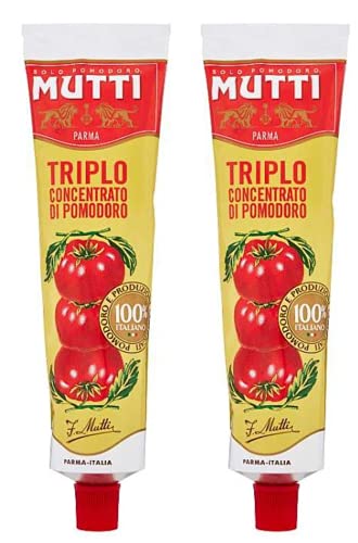 Mutti Tubo de salsa de tomate triple concentrado 185gr 6 oz, paquete de 2