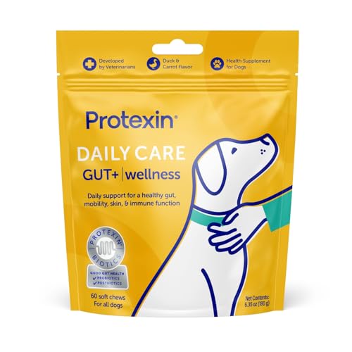 Daily Care Gut+ Wellness, 60 probiotic and postbiotic Dog Supplement Chews – Duck and Carrot Flavored Daily Care Gut+ Wellness, 60 probiotic and postbiotic Dog Supplement Chews – Duck and Carrot Flavored