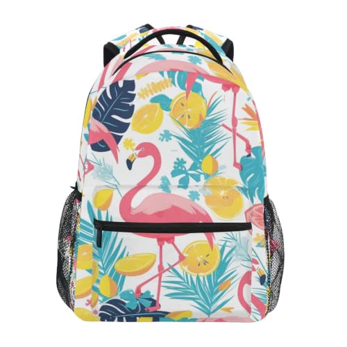 Cartable scolaire flamants roses aux finitions soignées