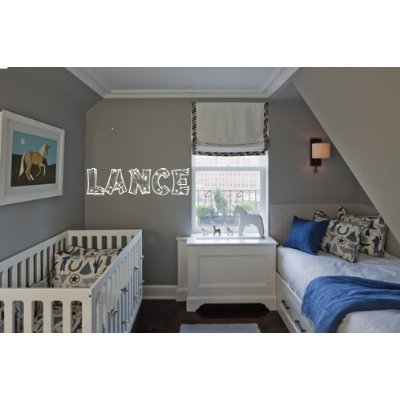 Personalized vinyl decal name with driftwood look