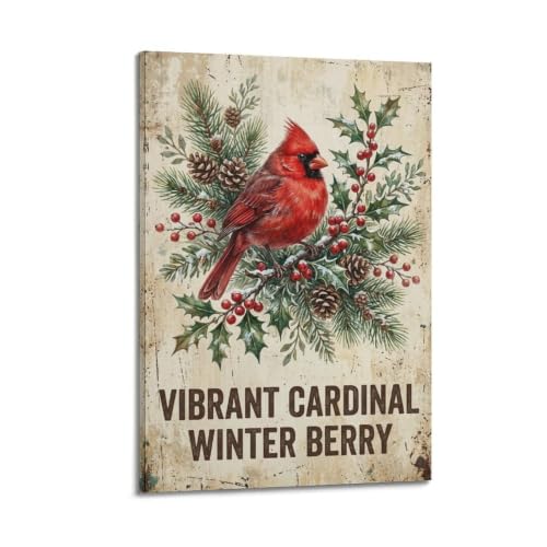 Impression sur toile moderne Cardinal Bird OKAHYS pour sublimer votre salon et salle de jeux