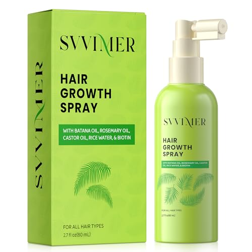 Svvimer Hair Growth Spray Serum - with Rosemary Biotin Batana Oil...