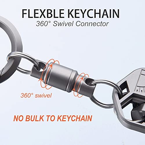 Autuveen Titanium Quick Release Keychain,Detachable Key Chain Pull Apart Key Ring For Men Women,Keychain Accessorie For Purse #TOP3
