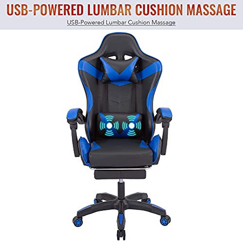 Z ZELUS Sedia Gaming in Pelle con Massaggio Sedia