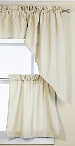Lorraine Home Fashions Ribcord Swag Pair, 54-Inch x 38-Inch, Buttercream - Thumbnail 5