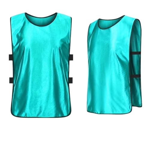 Sports Petos de Entrenamiento Chaleco deportivo for adultos y niños, camisetas de fútbol, ​​petos de entrenamiento for equipos, chaleco transpirable, camiseta de fútbol for correr(Lake Blue(6pcs),M)